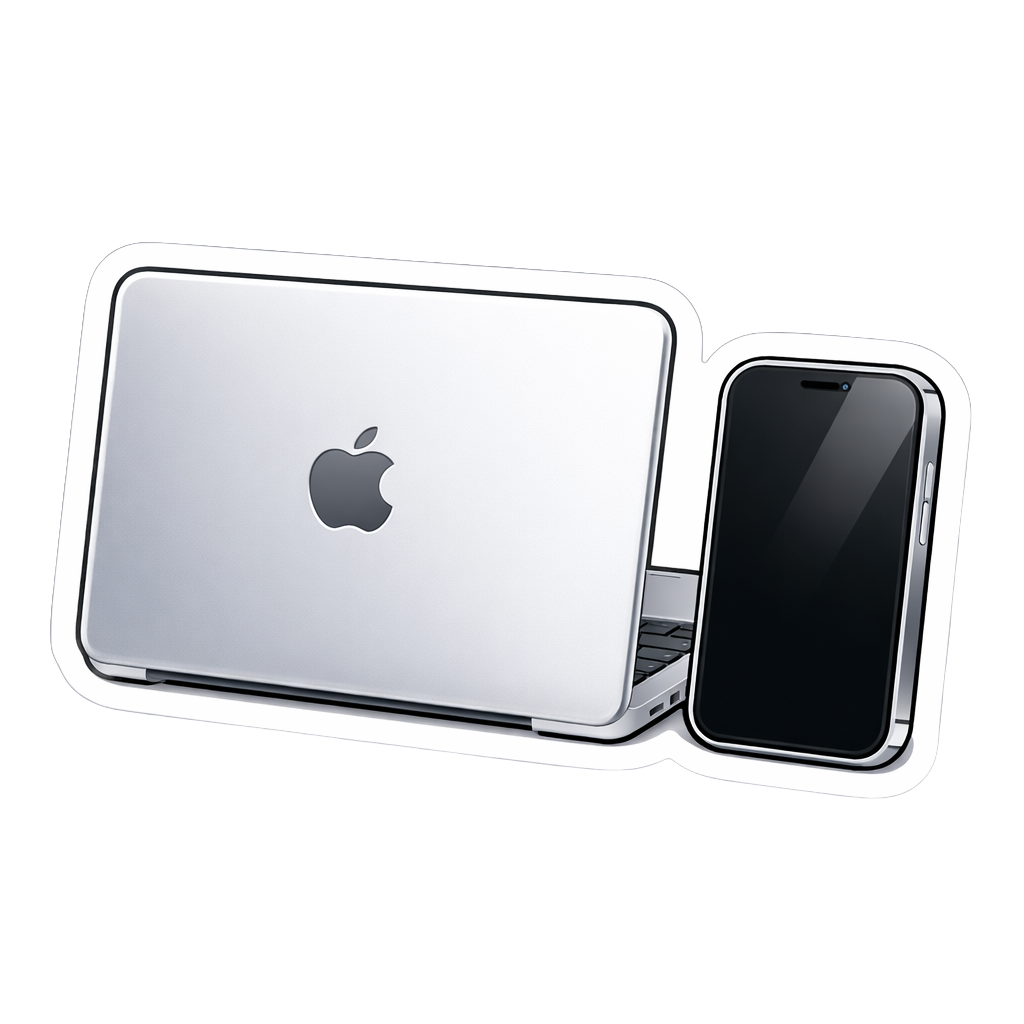 MacBook and iPhone